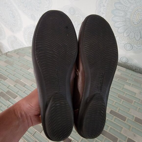 Clarks Loafer Gracelin Gemma Flat Brown Multicolor Leather 7 1/2 M US 5 UK Boho - Picture 5 of 6